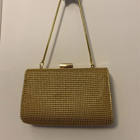 Vintage gold beaded purse / clutch EUC - Picture 5 of 10